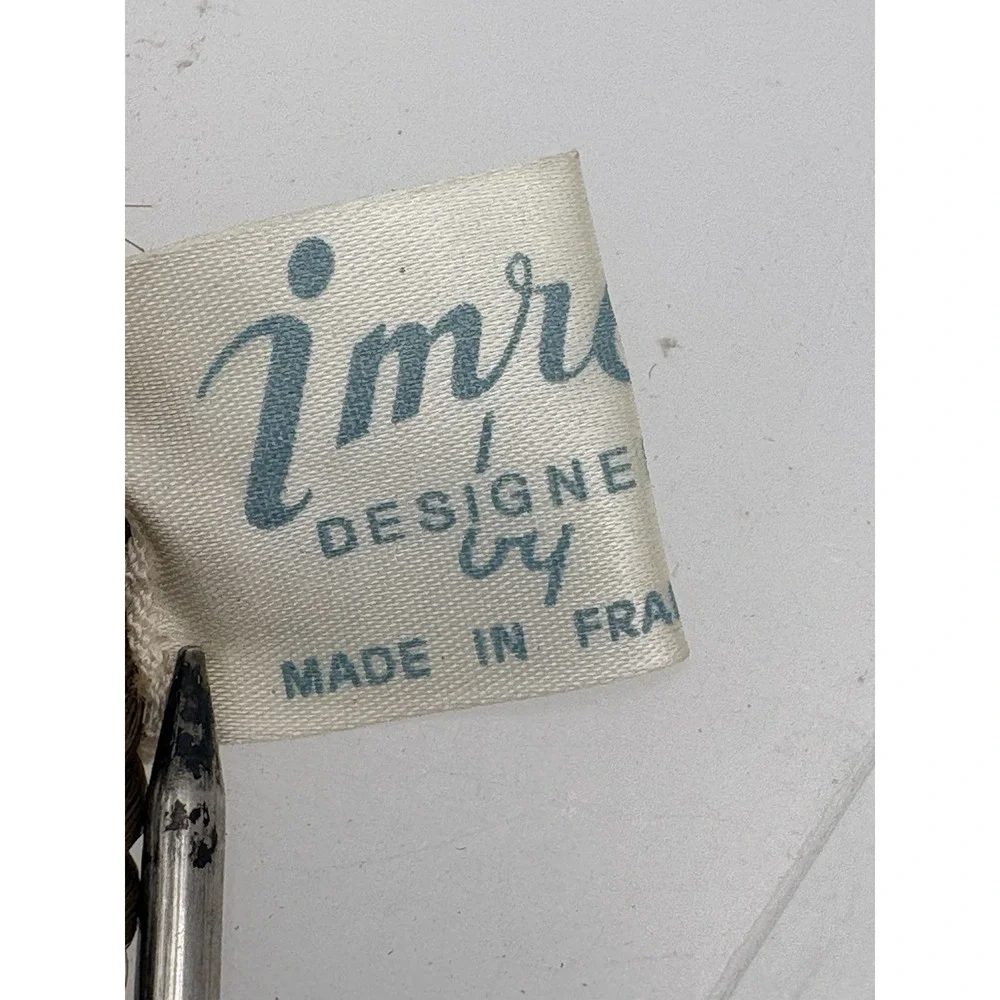 Vintage 1950s Edith Imre Human Hair Braided Bun Cover Made France Brown